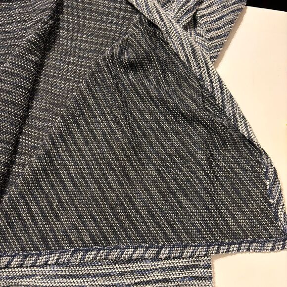Tommy Hilfiger Women's Knit Blue White Open Front Drape Cardigan Sweater Size S - Picture 9 of 16
